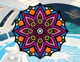 Dibujo Mandala simetría sencilla pintado por enylu