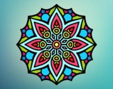 Dibujo Mandala simetría sencilla pintado por Nubiasina