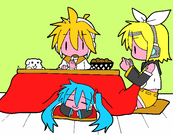 miku rin ylen comiendo