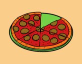 Dibujo Pizza italiana pintado por linda423