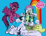Dibujo Rainbow Dash en su palacio pintado por julyg