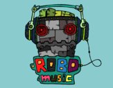 Dibujo Robot music pintado por ThaMastah