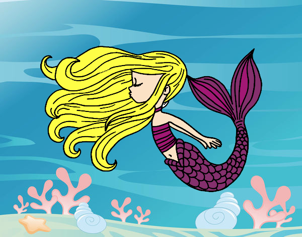 Dibujo Sirena flotando pintado por sofia04