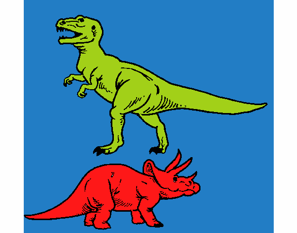 Triceratops y tiranosaurios rex