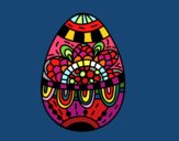 Dibujo Un huevo de Pascua floral pintado por Luares