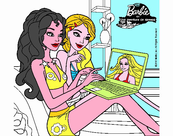 Barbie chateando