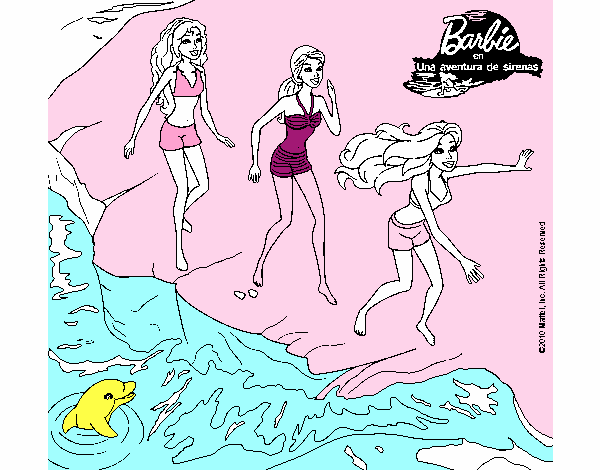 Barbie y sus amigas en la playa