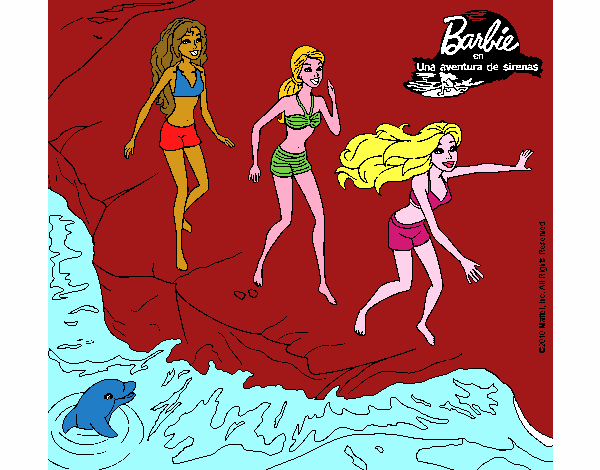 Barbie y sus amigas en la playa