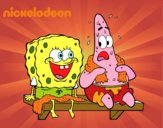 Bob Esponja y Patricio en bañador