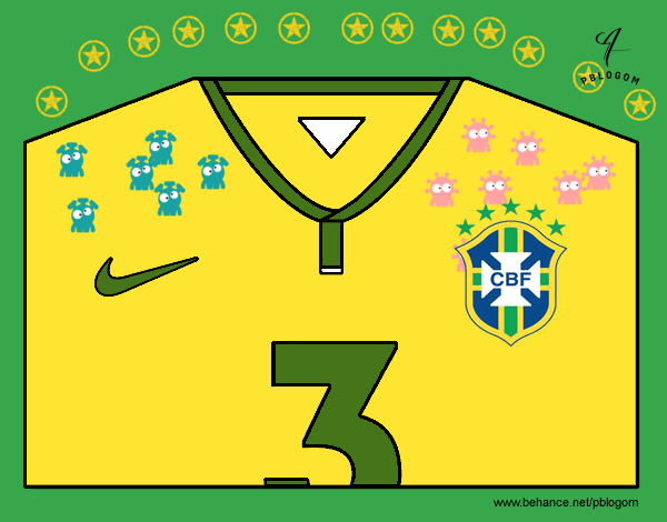 Camiseta del mundial de fútbol 2014 de Brasil