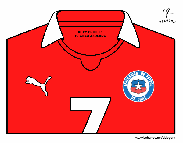 Camiseta del mundial de fútbol 2014 de Chile