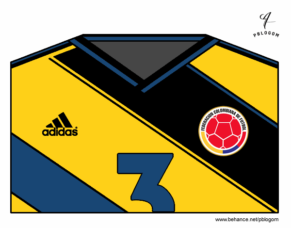 Camiseta del mundial de fútbol 2014 de Colombia