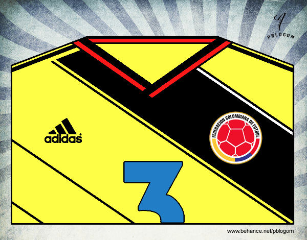 Camiseta del mundial de fútbol 2014 de Colombia