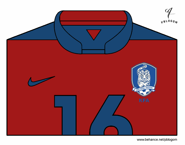 Camiseta del mundial de fútbol 2014 de Corea del Sur