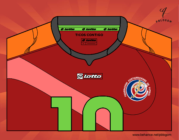 Camiseta del mundial de fútbol 2014 de Costa Rica