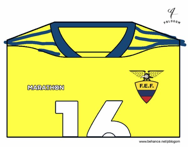 Camiseta del mundial de fútbol 2014 de Ecuador