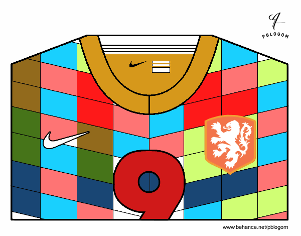 Camiseta del mundial de fútbol 2014 de Holanda