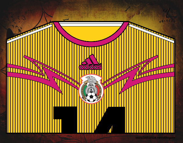 Camiseta del mundial de fútbol 2014 de México