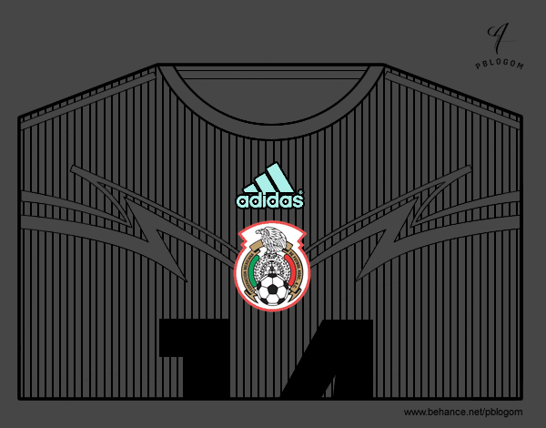 Camiseta del mundial de fútbol 2014 de México