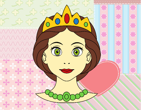Dibujo Cara de princesa pintado por LunaLunita