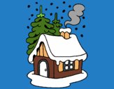 Dibujo Casa en la nieve pintado por linda423