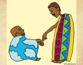 Dibujo Dos africanos pintado por nirvanna