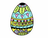 Dibujo Huevo de Pascua con corazones pintado por CIRA26