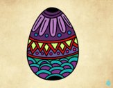 Dibujo Huevo de Pascua con decorado estampado pintado por LuliTFM