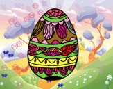 Huevo de Pascua estampado vegetal