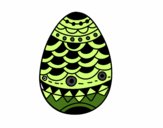 Dibujo Huevo de Pascua estilo japonés pintado por macri