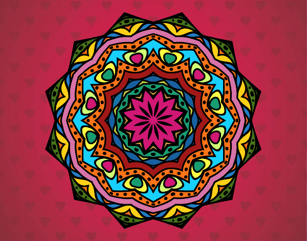 Dibujo Mandala con estratos pintado por nirvanna
