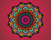 Dibujo Mandala con estratos pintado por nirvanna