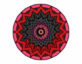 Dibujo Mandala creciente pintado por macri