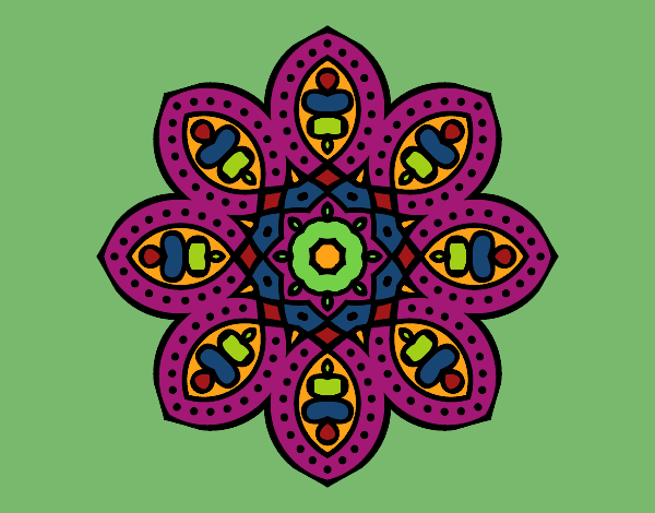 Dibujo Mandala de inspiración árabe pintado por nirvanna
