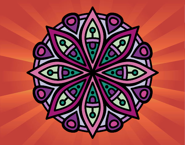 Dibujo Mandala para la concentración pintado por nirvanna