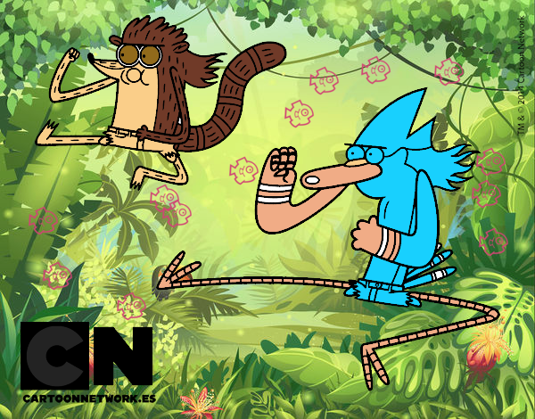 Mordecai y Rigby karatekas