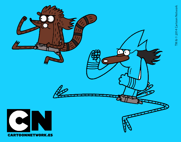 Mordecai y Rigby karatekas