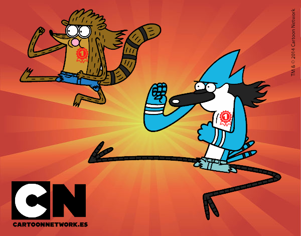 Mordecai y Rigby karatekas