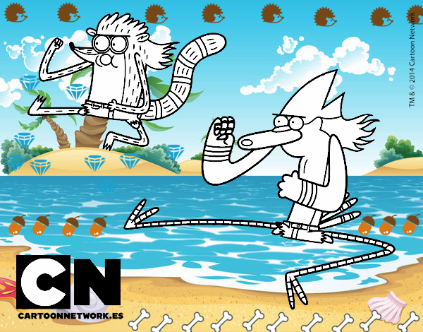 Mordecai y Rigby karatekas