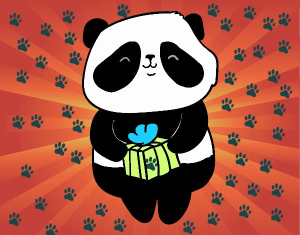 Panda con regalo