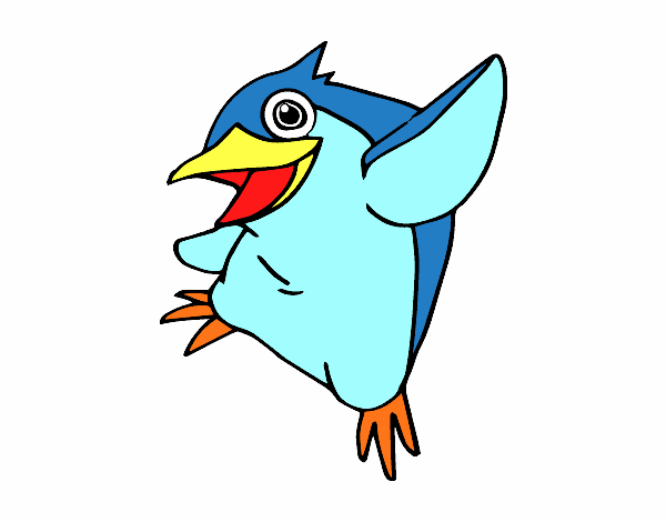 Dibujo Pequeño pingüino azul pintado por israbart