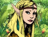 Dibujo Princesa elfo pintado por carlahari