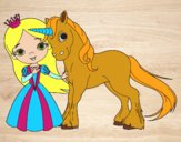 Dibujo Princesa y unicornio pintado por susacoli