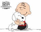 Snoopy y Carlitos abrazados