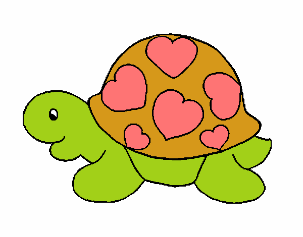 Tortuga con corazones