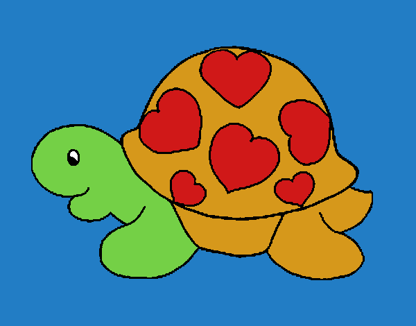 Tortuga con corazones