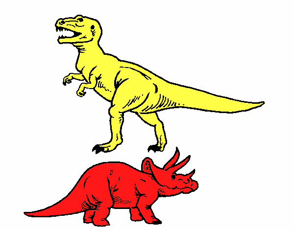 Triceratops y tiranosaurios rex