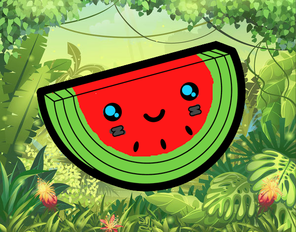 la sandia en el bosque.