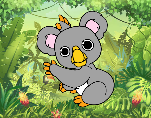 Dibujo Un Koala pintado por emily123