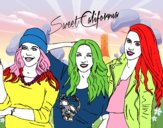 Dibujo Alba Rocío y Sonia de Sweet California pintado por LadyReah